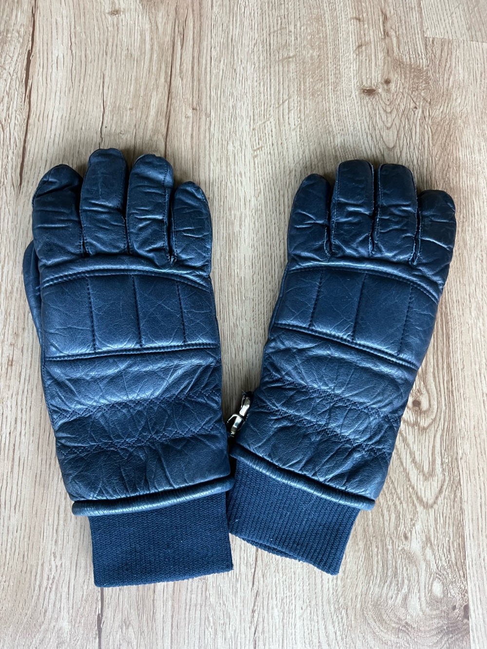 Genuine Leather Padded Fleece-Lined Winter Gloves Unisex